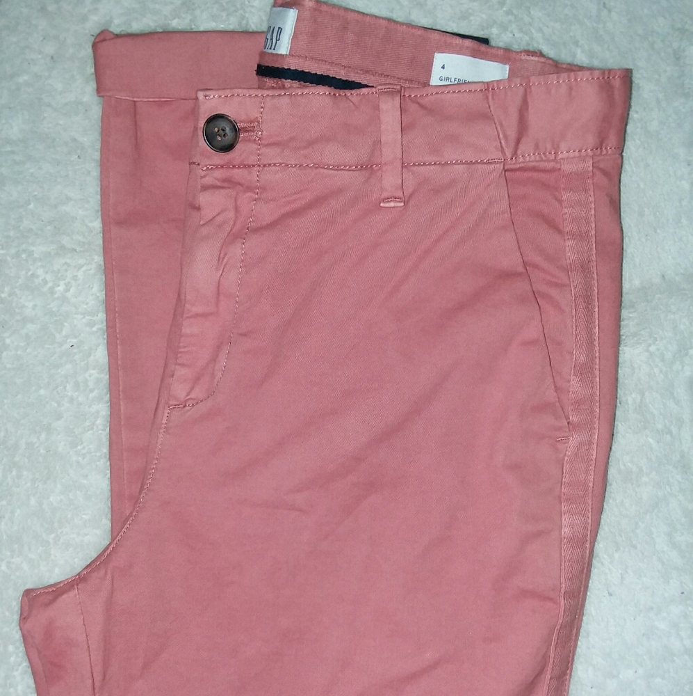 Peach Girlfriend Chino Gap Jeans sz 4 - Picture 3 of 6